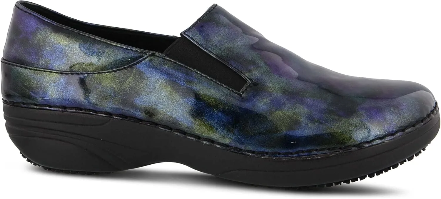 Spring Step Ferrara-Fog Slip-On Shoes for Women - Professional Work Shoes with Comfortable Round Toe - Lightweight, Durable Non Slip Ladies Casual Loafers with Removale Insole