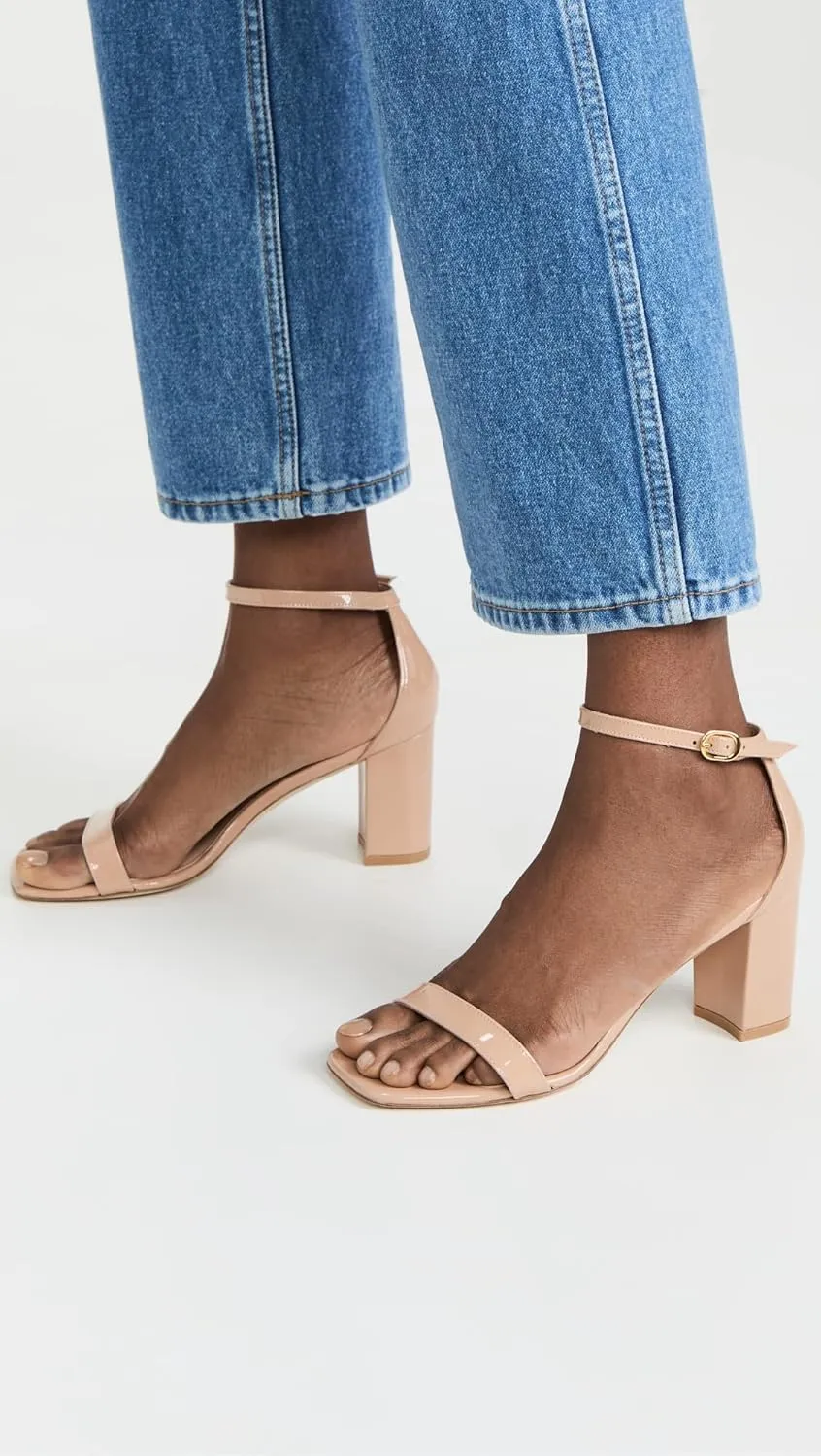 Stuart Weitzman Women's Nudistcurve 75 Block Sandals