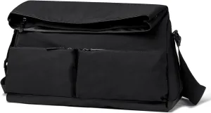 Stylish Large Capacity Sports Gym Bag with Dry-Wet Separation, Shoe Compartment, Water-Resistant Fabric Duffle Bag for Men and Women (Black)