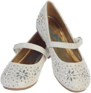 Swea Pea & Lilli Girls Rhinestone Flats with Strap