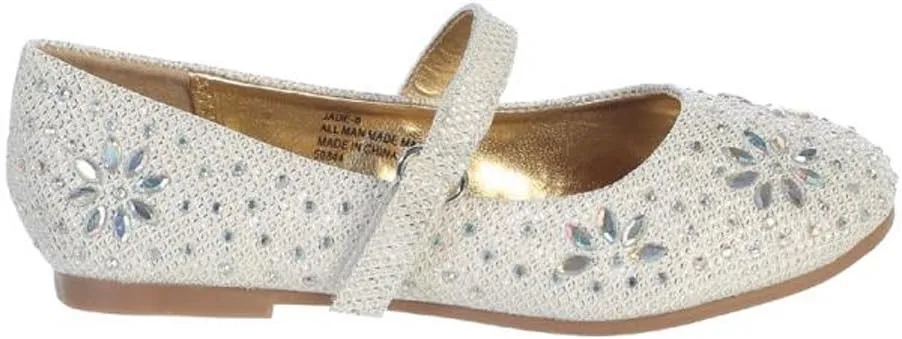 Swea Pea & Lilli Girls Rhinestone Flats with Strap