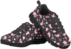 SYtrade Girls Athletic Shoes Kid's Lace-up Running Shoe Black Sole