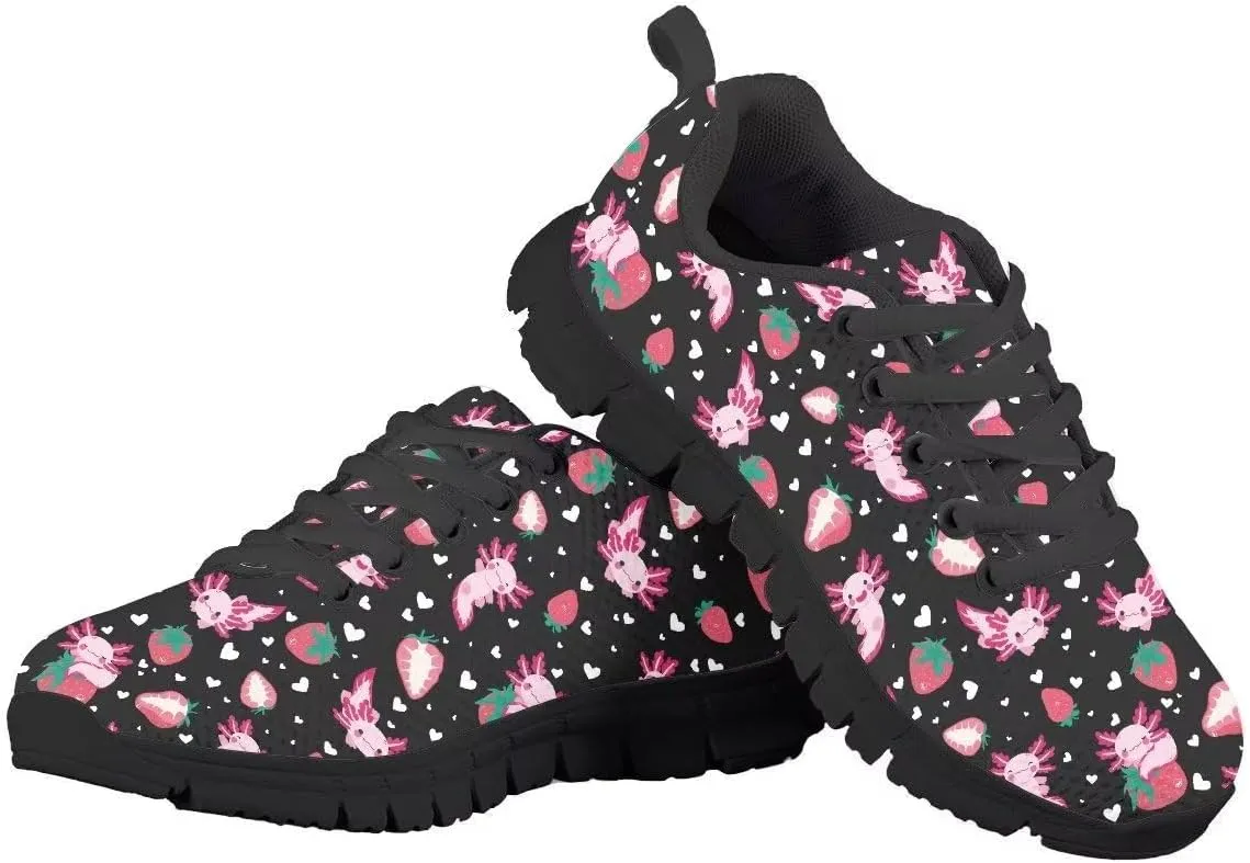 SYtrade Girls Athletic Shoes Kid's Lace-up Running Shoe Black Sole