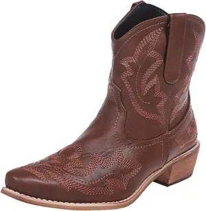 Tall Ankle Boots Womens Winter Ankle Boots 2024 Ankle Booties Heels Womens Low Cut Boots Water Proof Duck Comfort Ankle Boots for Women Low Heel Wide Ankle Cowboy Boots for Women