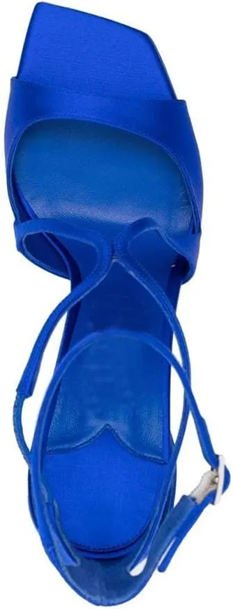 THESHY Women's Heeled Sandals Ankle Strap Buckles Stilettos Open Toe Pumps Cross Strap High Heels Fashion Dress Shoes