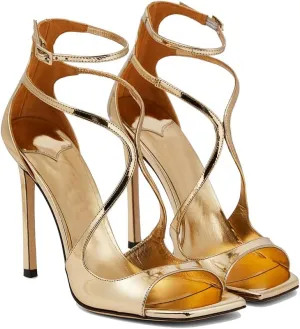 THESHY Women's Heeled Sandals Ankle Strap Buckles Stilettos Open Toe Pumps Cross Strap High Heels Fashion Dress Shoes