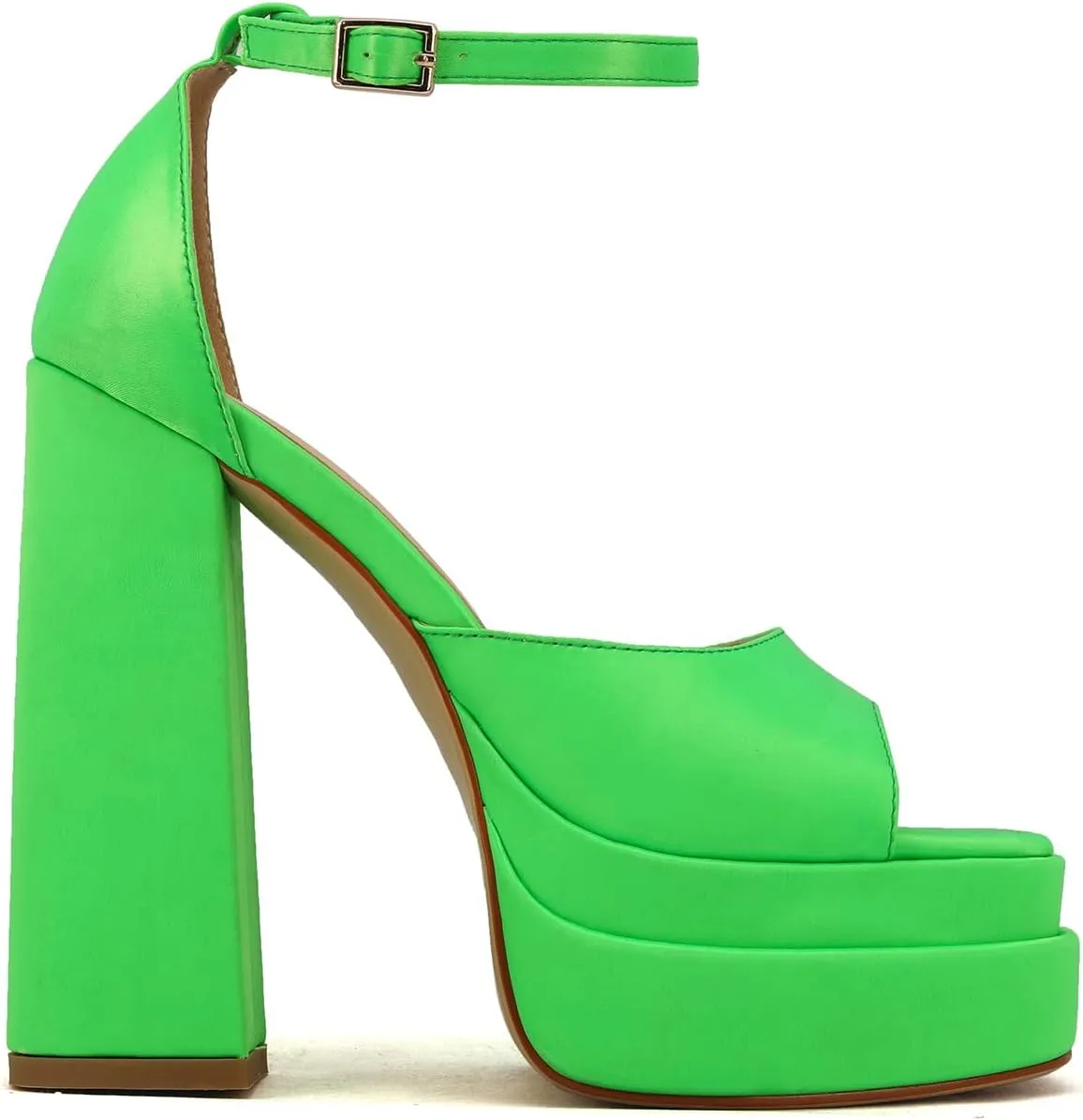 THESHY Womens Platform Ankle Strap Sandals Open Toe Wedge Chunky High Block Heels Fashion Dress Sandal for Women