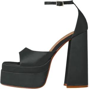 THESHY Womens Platform Ankle Strap Sandals Open Toe Wedge Chunky High Block Heels Fashion Dress Sandal for Women