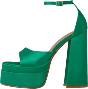 THESHY Womens Platform Ankle Strap Sandals Open Toe Wedge Chunky High Block Heels Fashion Dress Sandal for Women