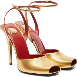 THESHY Womens Sandals Square Open Toe Stiletto High Heels Leather Ankle Strap Sandals Peep Toe Backless Buckle Dress Party Fashion Shoes for Women