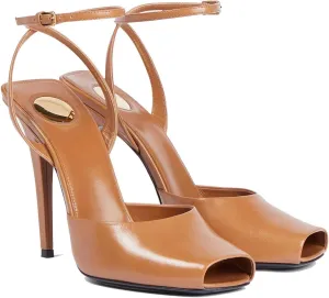 THESHY Womens Sandals Square Open Toe Stiletto High Heels Leather Ankle Strap Sandals Peep Toe Backless Buckle Dress Party Fashion Shoes for Women