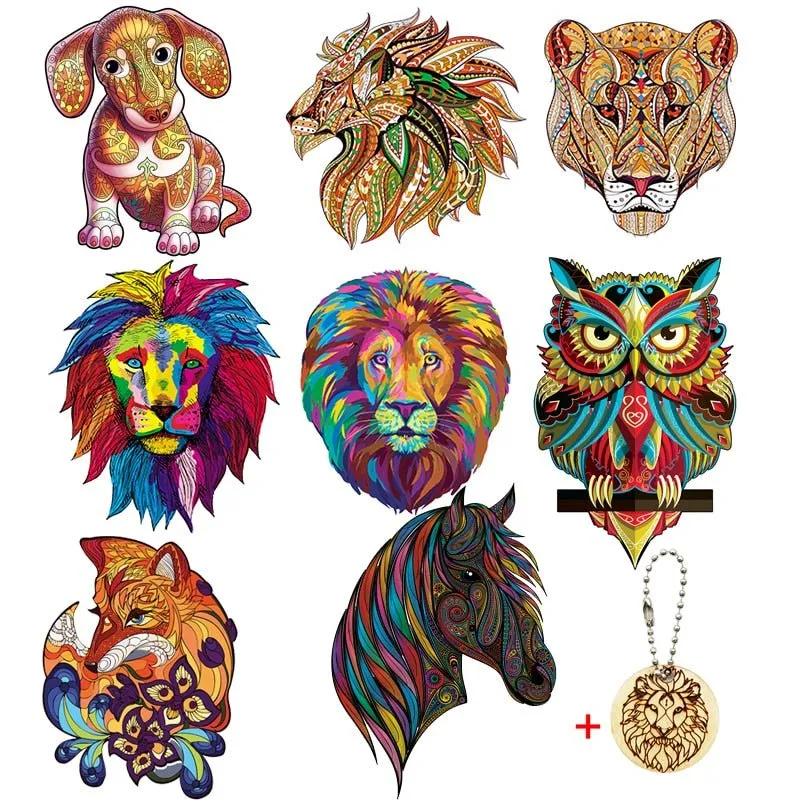 Tiger 'Merigold Boho' 3D Wood Jigsaw Puzzle