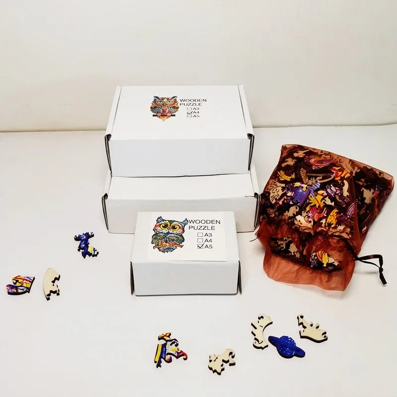Tiger 'Merigold Boho' 3D Wood Jigsaw Puzzle