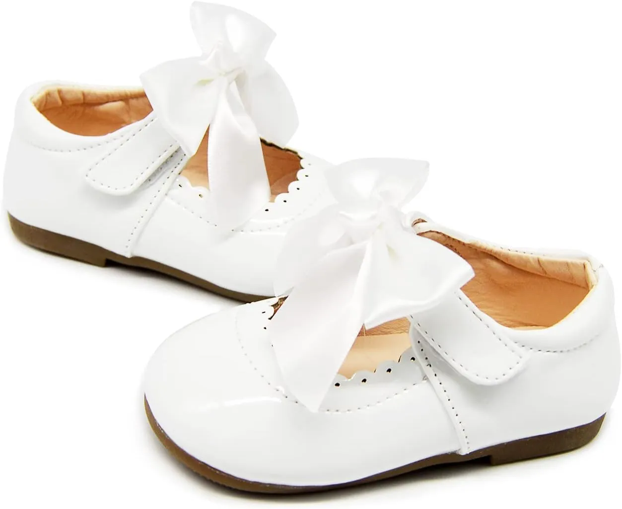 Timatego Toddler Baby Girls Dress Shoes Ballet Sparkle Wedding Party Princess Mary Jane Ballerina Flats Shoes for Girls