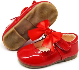 Timatego Toddler Baby Girls Dress Shoes Ballet Sparkle Wedding Party Princess Mary Jane Ballerina Flats Shoes for Girls