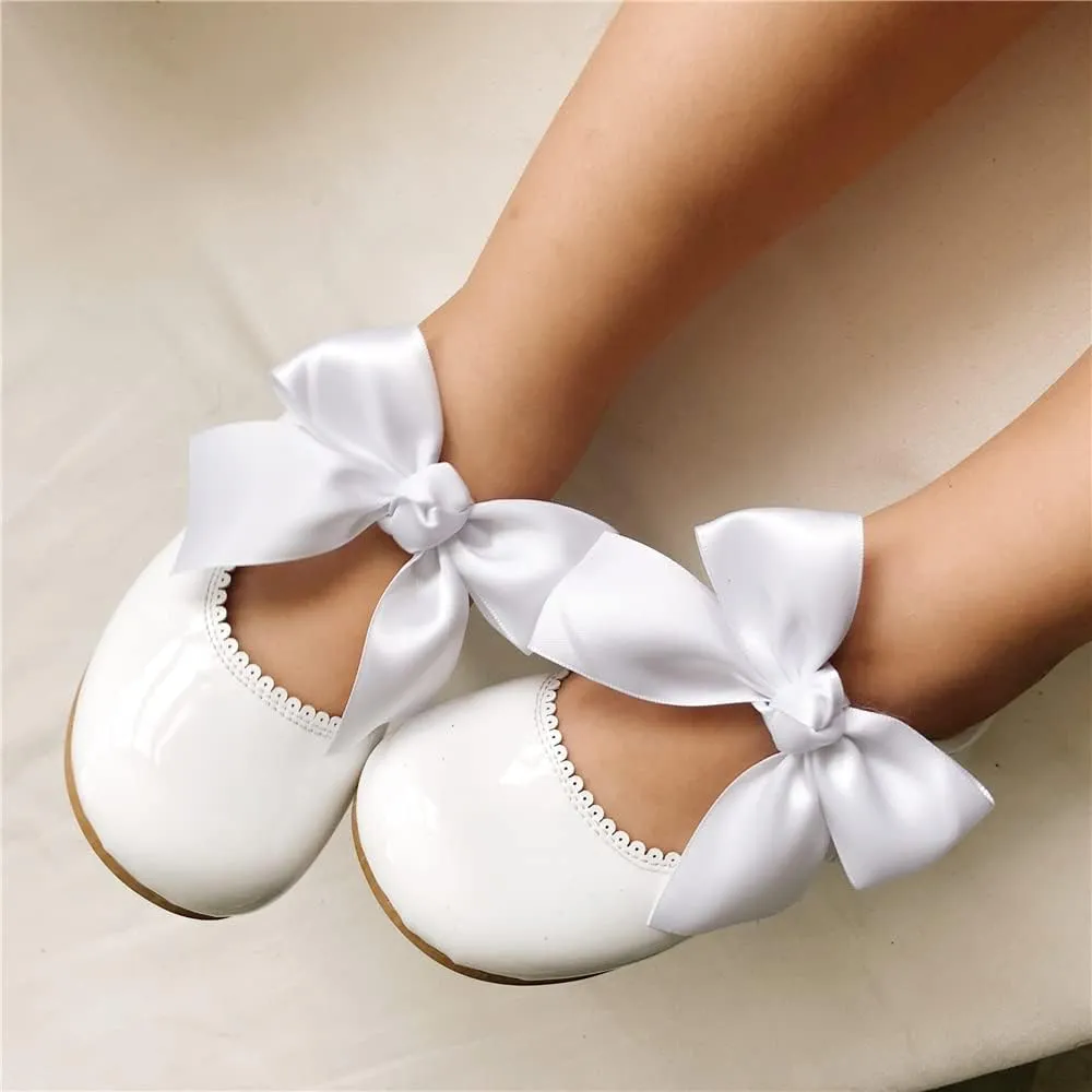 Timatego Toddler Baby Girls Dress Shoes Ballet Sparkle Wedding Party Princess Mary Jane Ballerina Flats Shoes for Girls