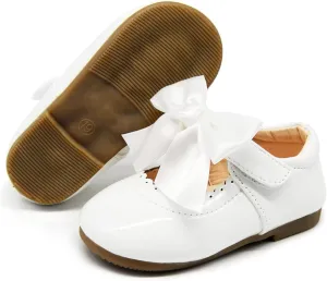 Timatego Toddler Baby Girls Dress Shoes Ballet Sparkle Wedding Party Princess Mary Jane Ballerina Flats Shoes for Girls