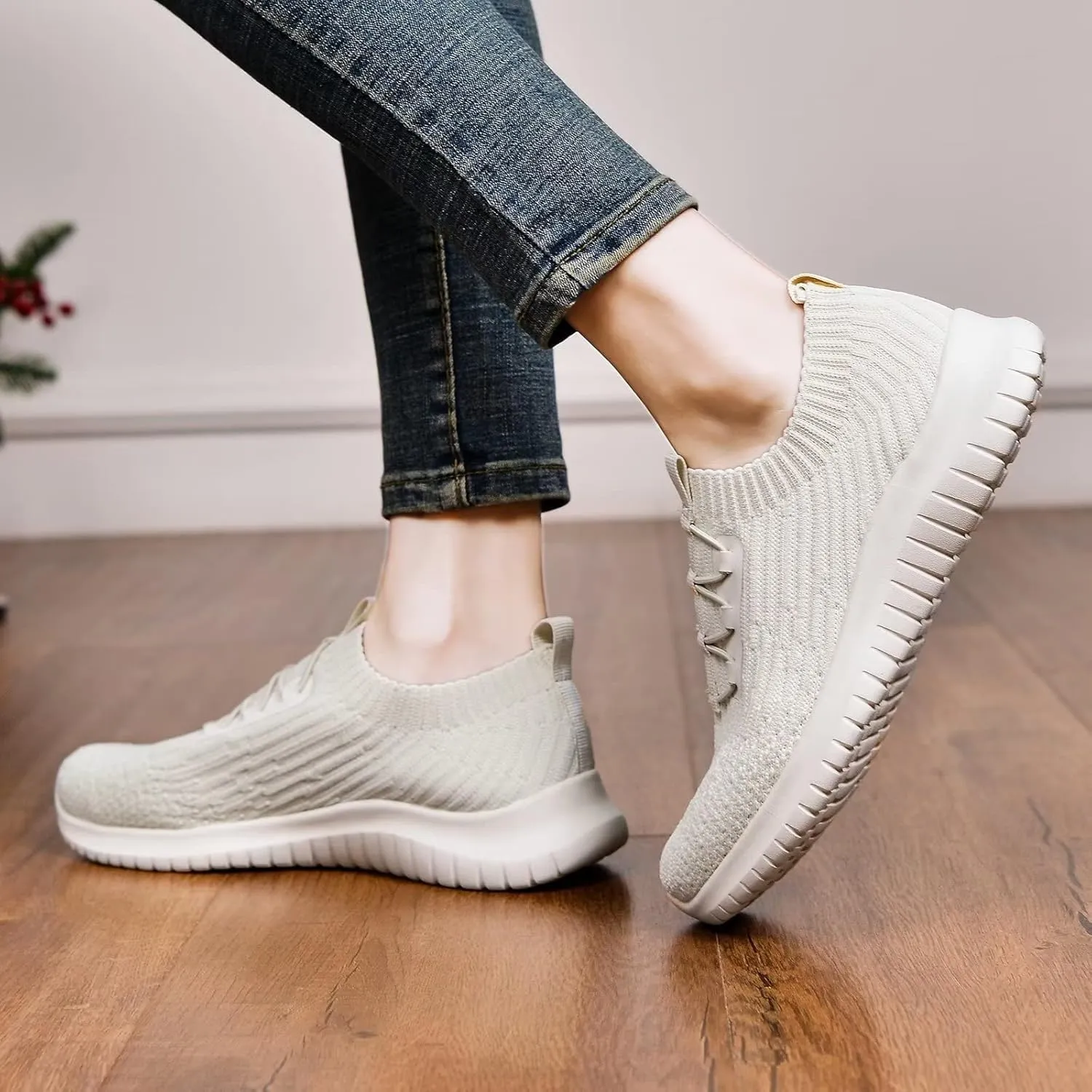 TIOSEBON Women's Slip On Walking Shoes Lightweight Casual Running Sneakers