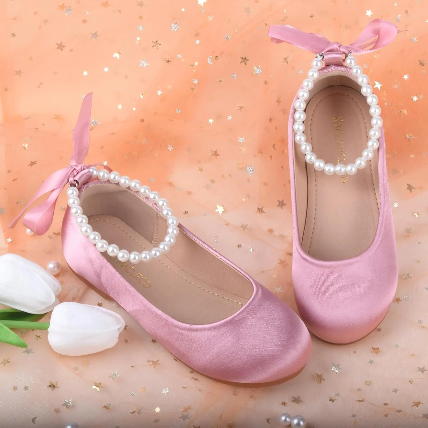 Toddler Flower Girl's Dress Shoes Mary Jane Ballet Shoes for Party,School, Birthday,Performance,Wedding