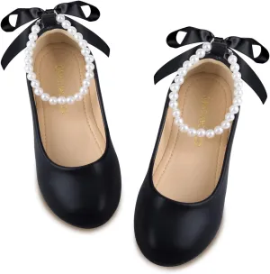 Toddler Flower Girl's Dress Shoes Mary Jane Ballet Shoes for Party,School, Birthday,Performance,Wedding