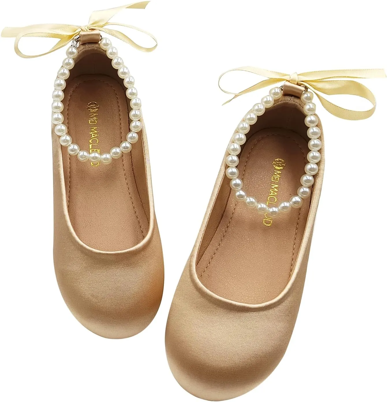 Toddler Flower Girl's Dress Shoes Mary Jane Ballet Shoes for Party,School, Birthday,Performance,Wedding