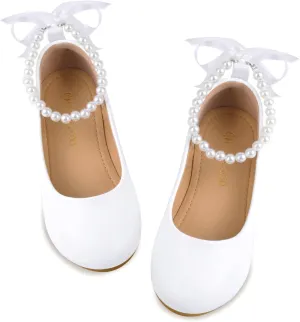 Toddler Flower Girl's Dress Shoes Mary Jane Ballet Shoes for Party,School, Birthday,Performance,Wedding