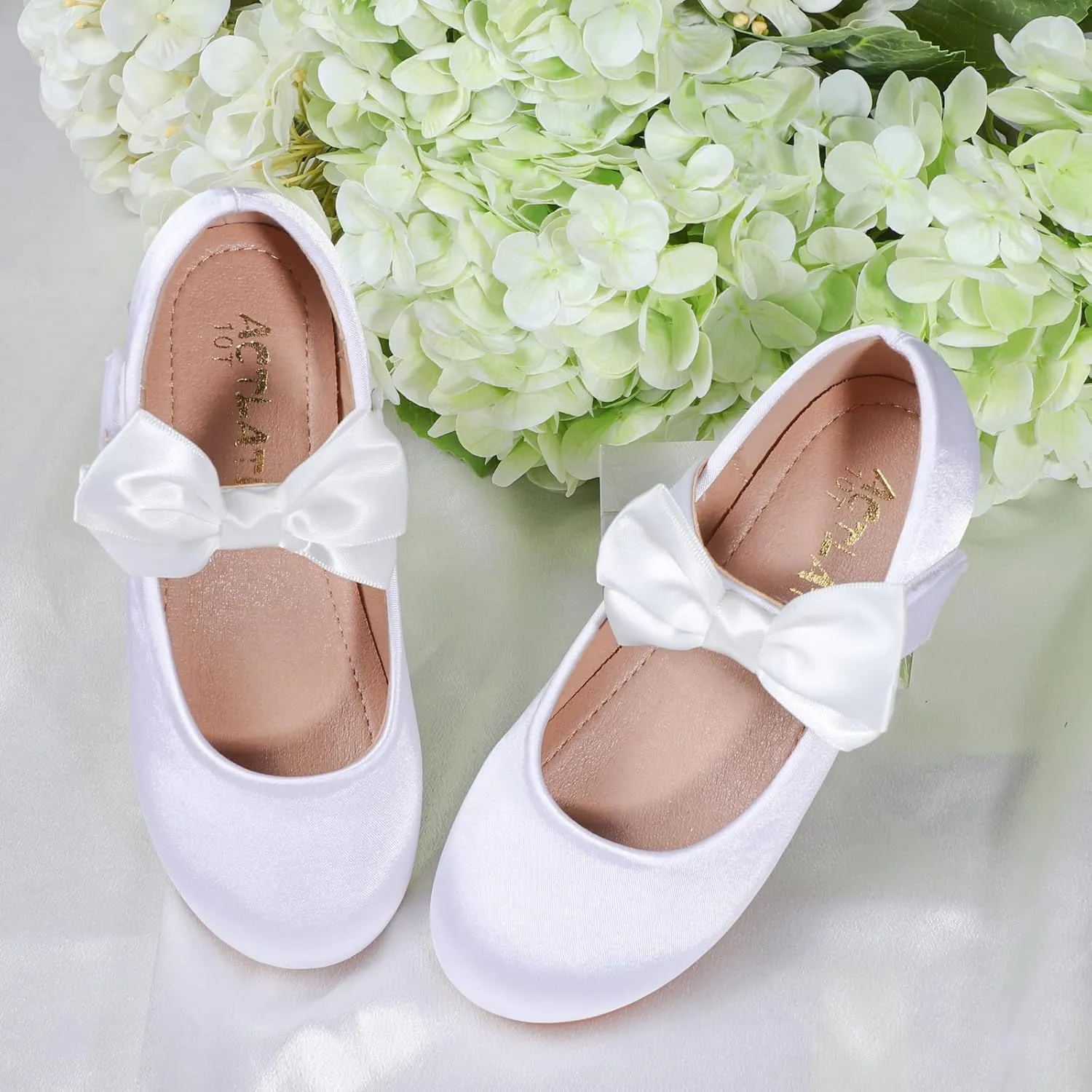 Toddler Girl Dress Shoes Flower Girl Bowknot Mary Jane Ballet Flats Wedding Party School Communion Princess Shoes