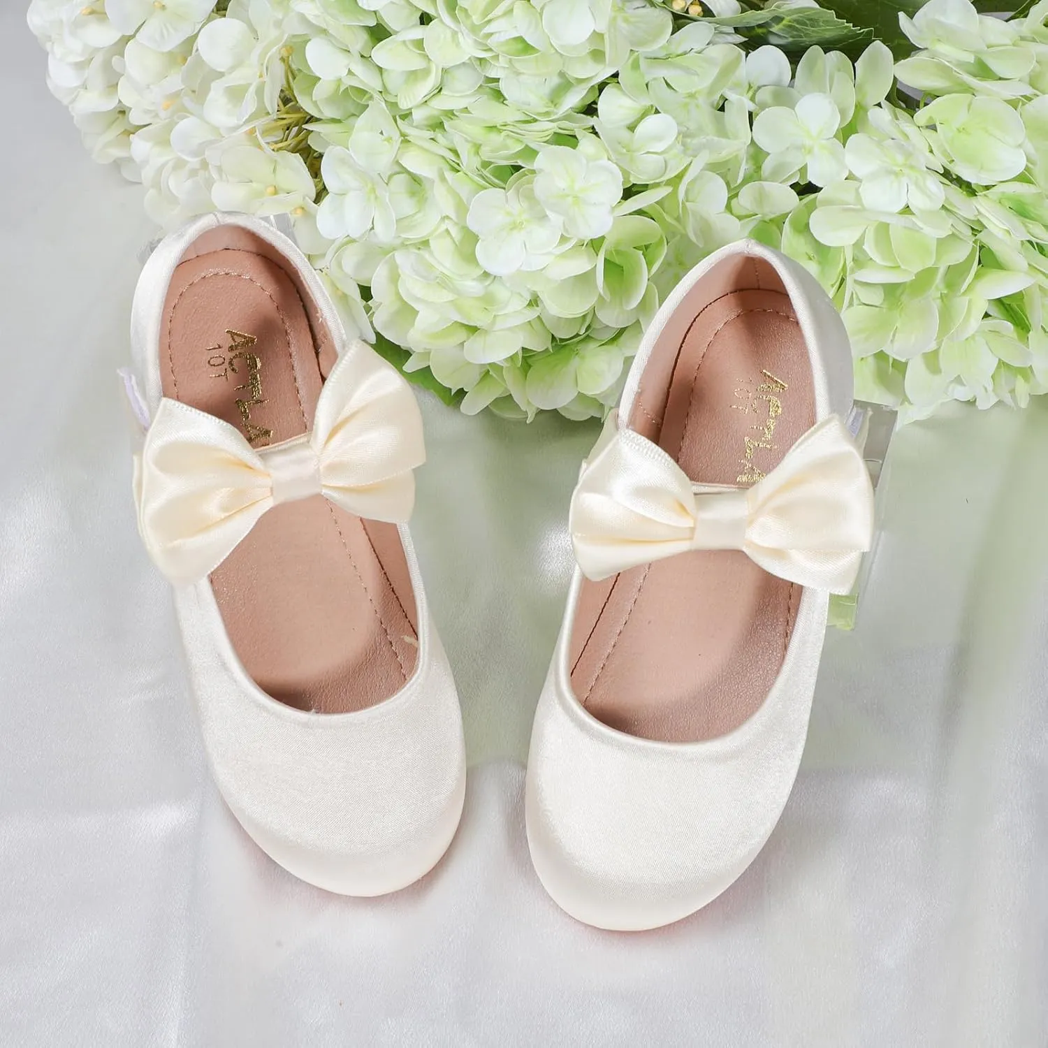 Toddler Girl Dress Shoes Flower Girl Bowknot Mary Jane Ballet Flats Wedding Party School Communion Princess Shoes