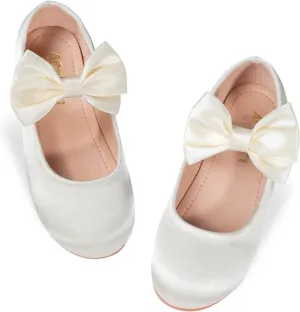 Toddler Girl Dress Shoes Flower Girl Bowknot Mary Jane Ballet Flats Wedding Party School Communion Princess Shoes