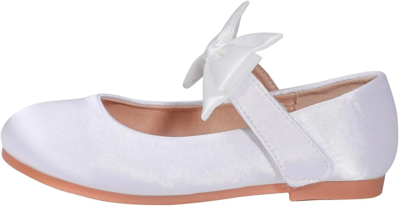 Toddler Girl Dress Shoes Flower Girl Bowknot Mary Jane Ballet Flats Wedding Party School Communion Princess Shoes