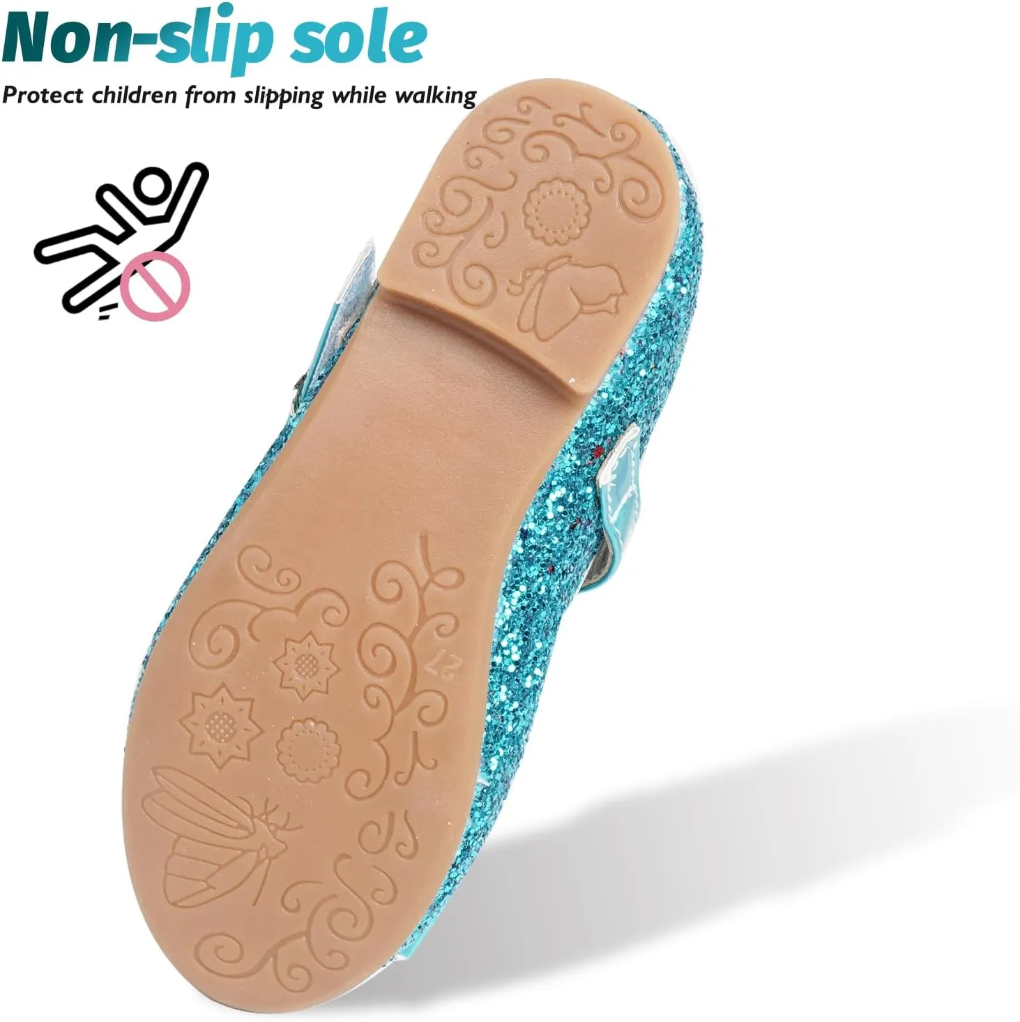 Toddler Girls Flats Mary Jane Shoes Flower Girl Dress Shoes School Wedding Party Ballet Flats for Little Kids