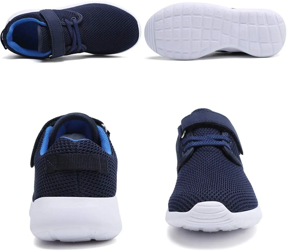 TOEDNNQI Boys Girls Sneakers Kids Lightweight Breathable Strap Athletic Running Shoes for Toddler/Little Kid/Big Kid