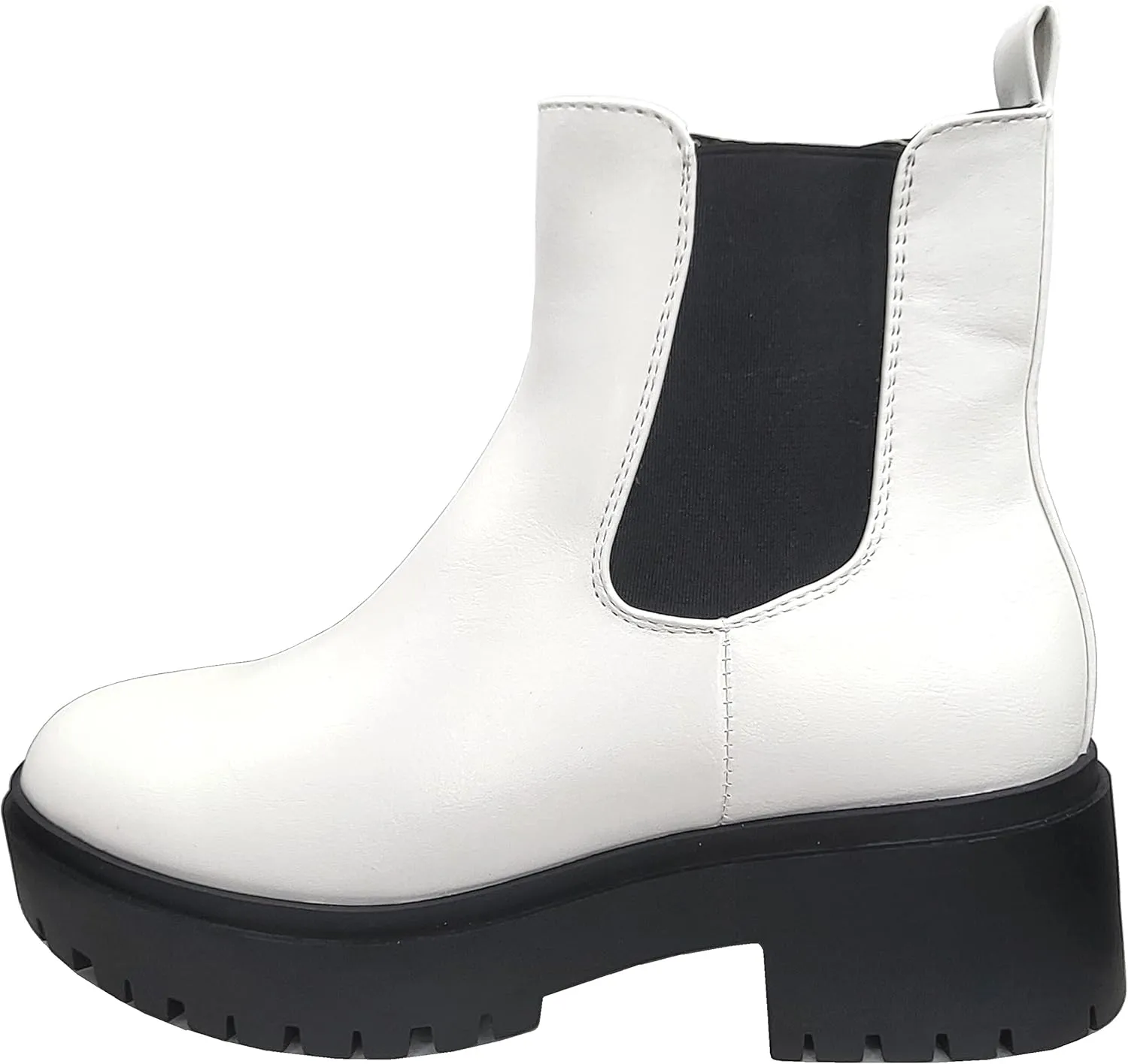 TOP Moda Womens Chelsea Ankle Boot Platform with Chunky Heel