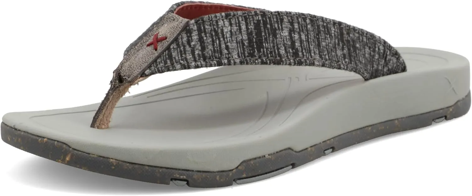 Twisted X Women's Sandal, Round Toe, Dark Grey, 8 M