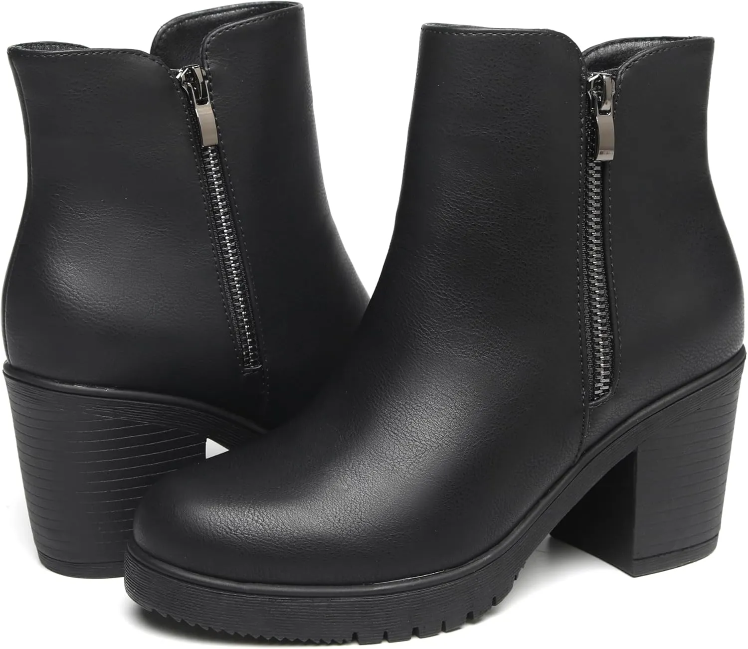 TYNDALL Women's Low Heel Platform Chunky Heel Ankle Boots Booties for Women