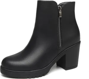 TYNDALL Women's Low Heel Platform Chunky Heel Ankle Boots Booties for Women
