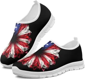 USA Flag Print Men Slip on Walking Shoes Sock Shoe Women Mesh Casual Fashion Tennis Running Sneakers Non Slip Tennis Patriots Sneakers Workout