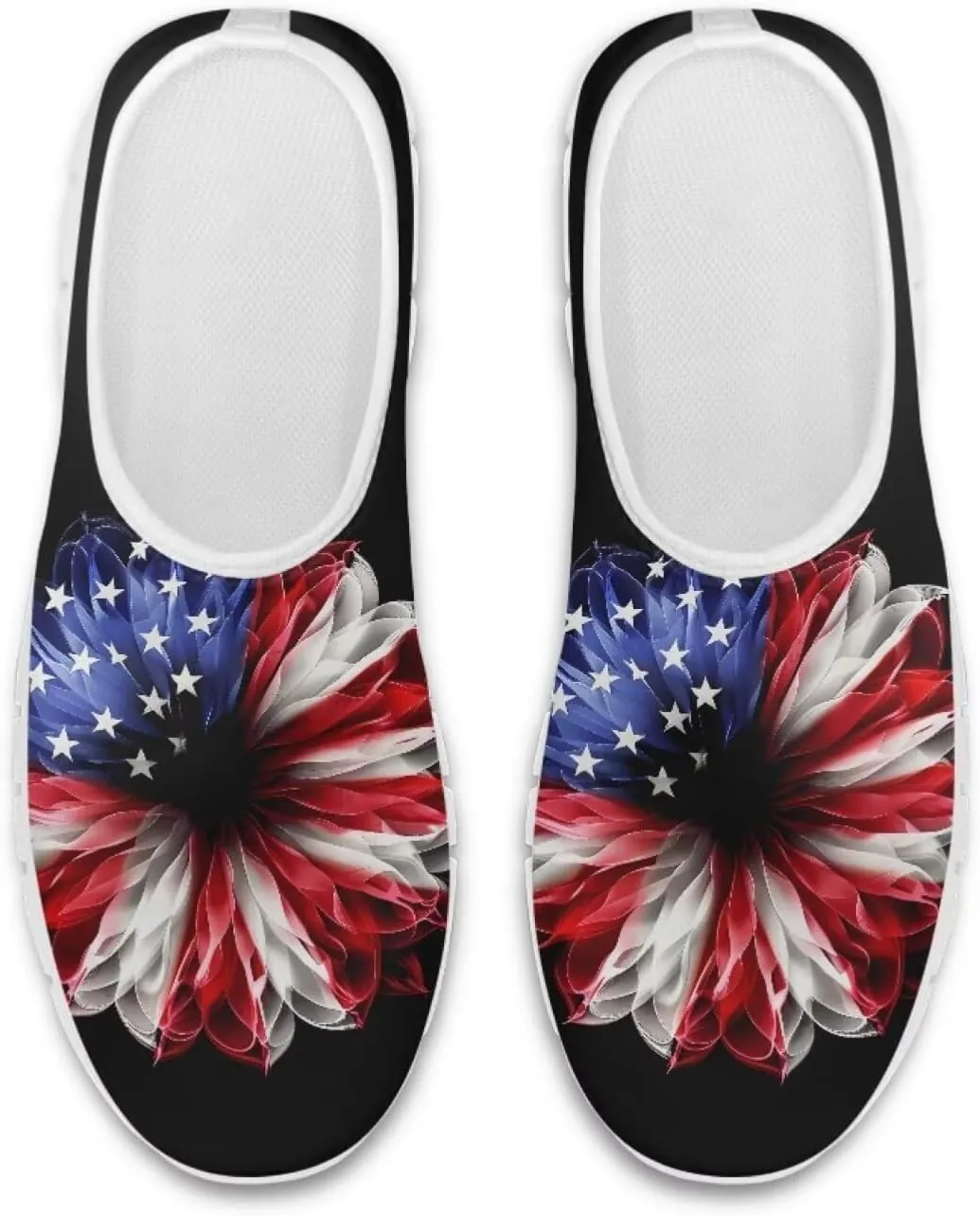 USA Flag Print Men Slip on Walking Shoes Sock Shoe Women Mesh Casual Fashion Tennis Running Sneakers Non Slip Tennis Patriots Sneakers Workout
