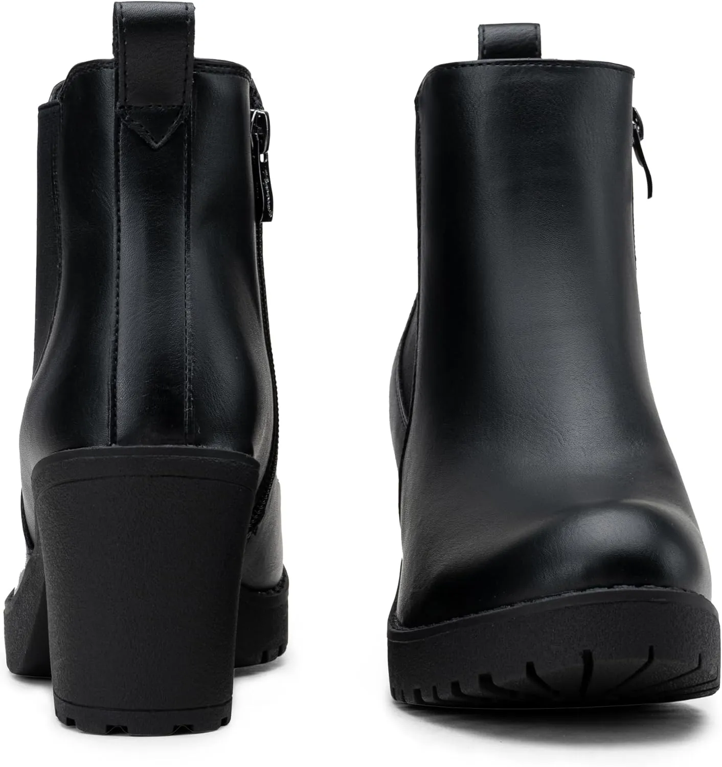 Vepose Women’s Ankle Chunky Heeled Boots Platform Chelsea Retro Short 999 Booties with Zipper
