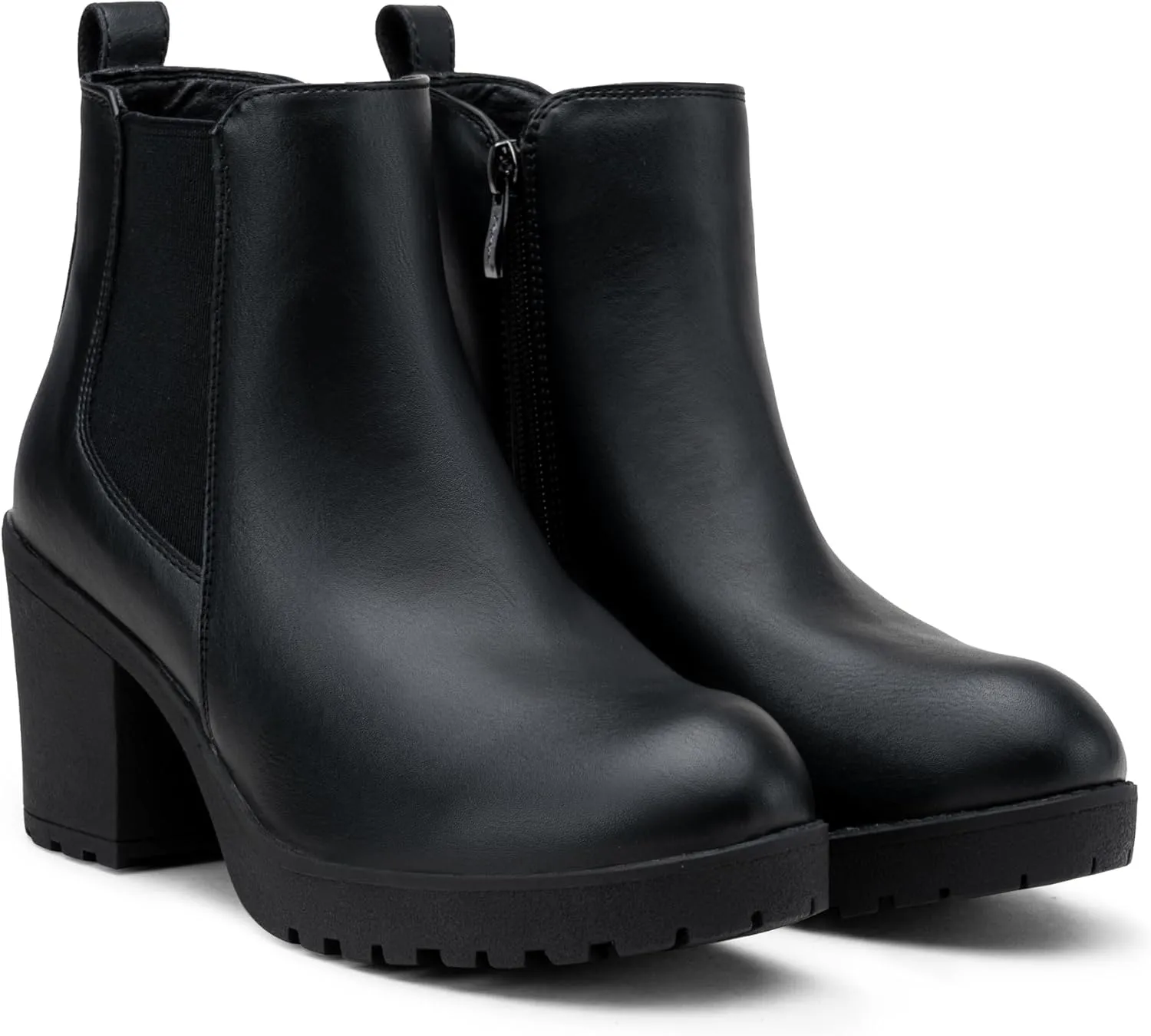 Vepose Women’s Ankle Chunky Heeled Boots Platform Chelsea Retro Short 999 Booties with Zipper