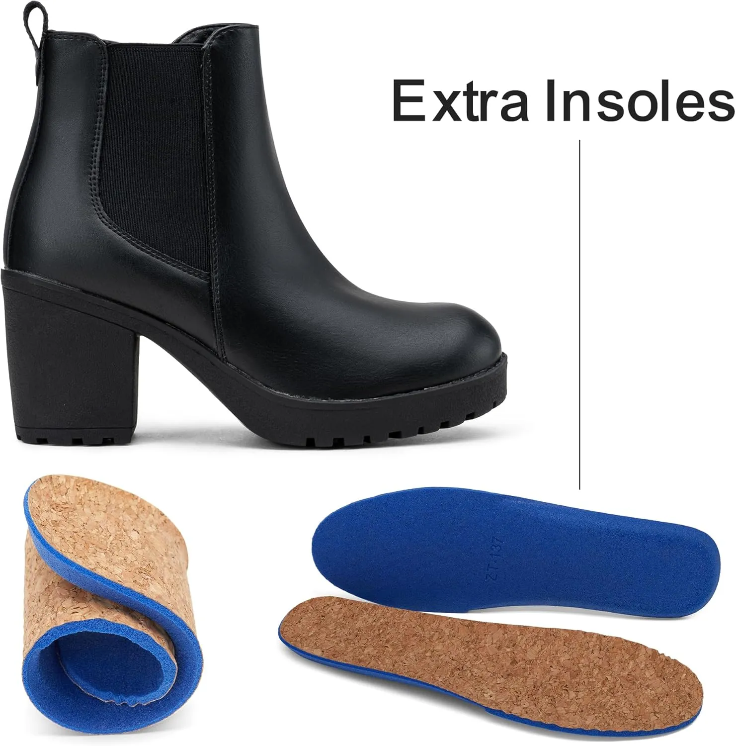 Vepose Women’s Ankle Chunky Heeled Boots Platform Chelsea Retro Short 999 Booties with Zipper