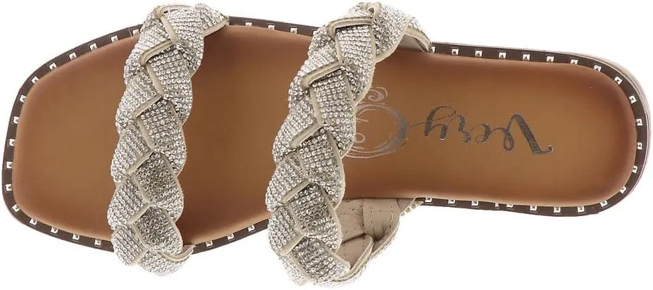 Very G Gypsy Jazz Womens Twisty Rhinestone Top Fashion Sandal