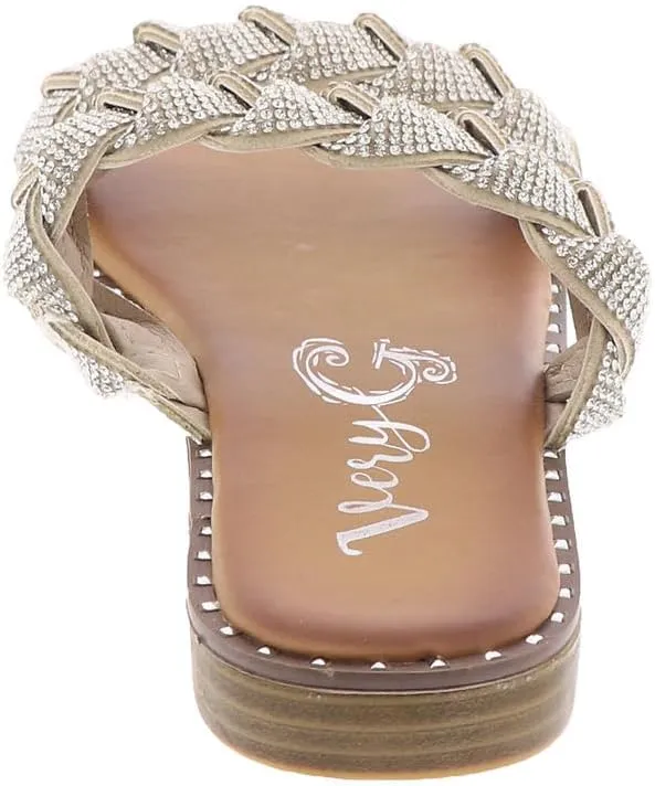 Very G Gypsy Jazz Womens Twisty Rhinestone Top Fashion Sandal