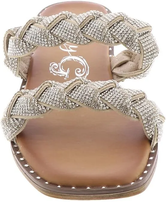Very G Gypsy Jazz Womens Twisty Rhinestone Top Fashion Sandal