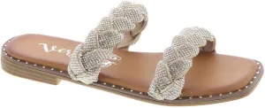 Very G Gypsy Jazz Womens Twisty Rhinestone Top Fashion Sandal