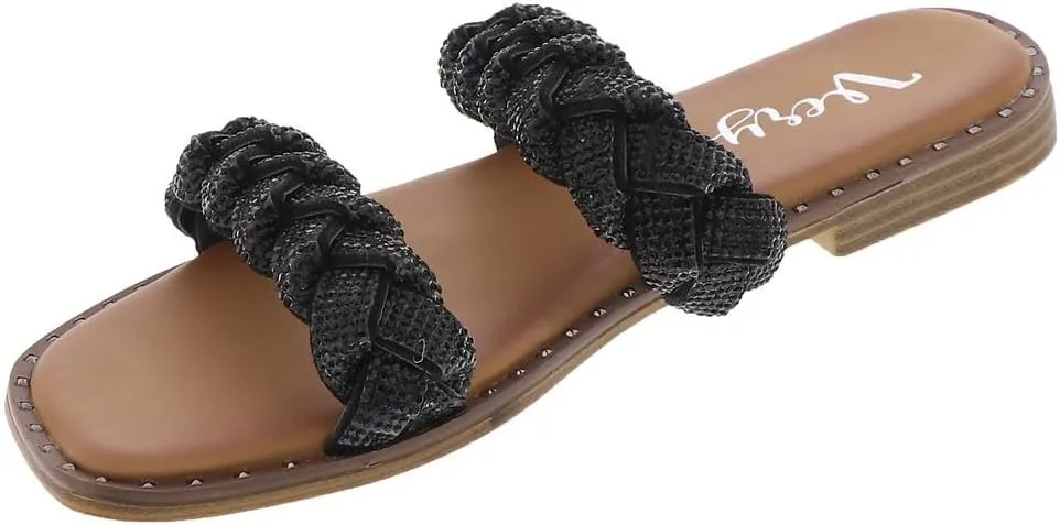 Very G Gypsy Jazz Womens Twisty Rhinestone Top Fashion Sandal