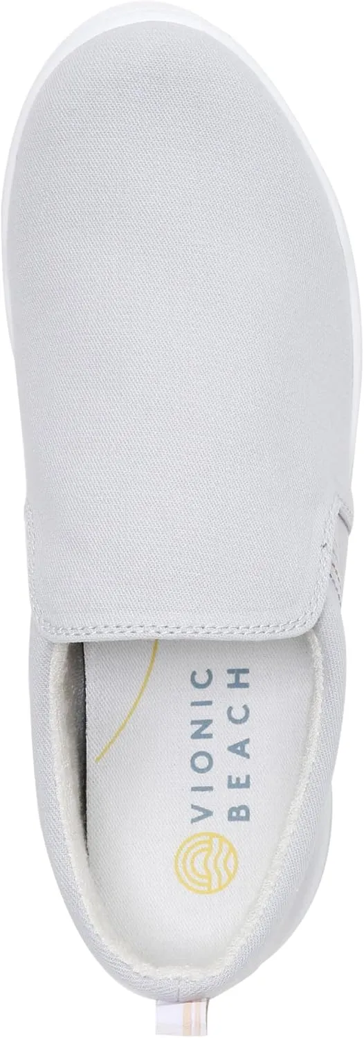 Vionic Beach Marshall Slip On Sneakers for Women-Sustainable Shoes That Include Three-Zone Comfort with Orthotic Insole Arch Support, Machine Wash Safe- Sizes 5-11