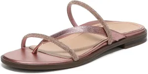 Vionic Women's Citrine Prism Flat Comfort Sandal- Supportive Slide Walking Sandals That Includes an Orthotic Insole and Cushioned Outsole for Arch Support, Medium and Wide Widths
