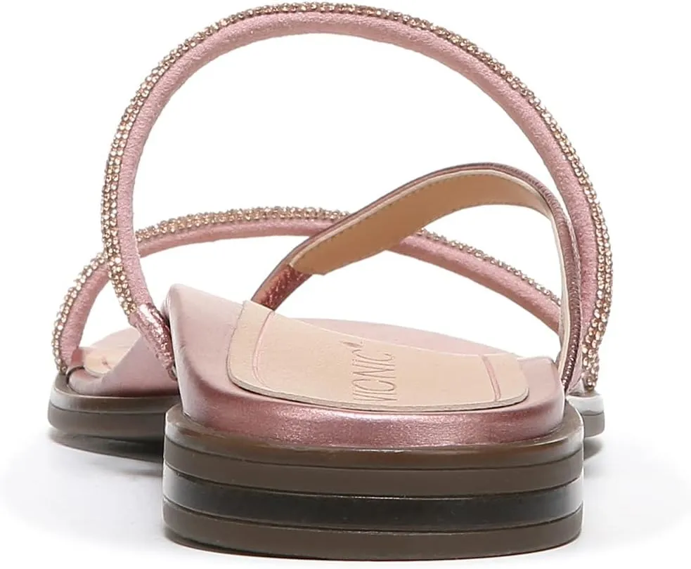 Vionic Women's Citrine Prism Flat Comfort Sandal- Supportive Slide Walking Sandals That Includes an Orthotic Insole and Cushioned Outsole for Arch Support, Medium and Wide Widths