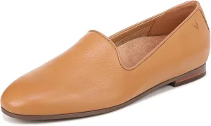 Vionic Women’s North Willa Comfort Flats- Supportive Slip-On Walking Flats with Arch Support Camel Brown Leather 9.5 Wide